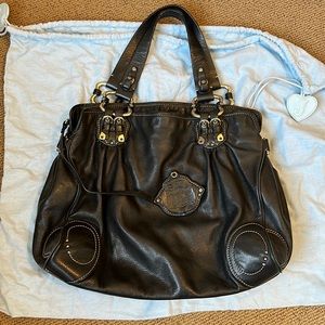 Black Leather Juicy Couture Satchel
